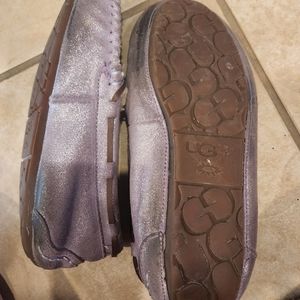 Ugg purple glitter moccasin slipper